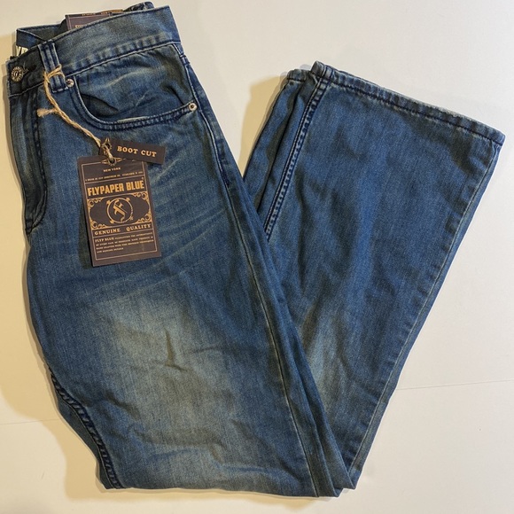Flypaper Blue SZ 30 x 32 Bootcut Denim Blue Jeans New D30 - Picture 8 of 14